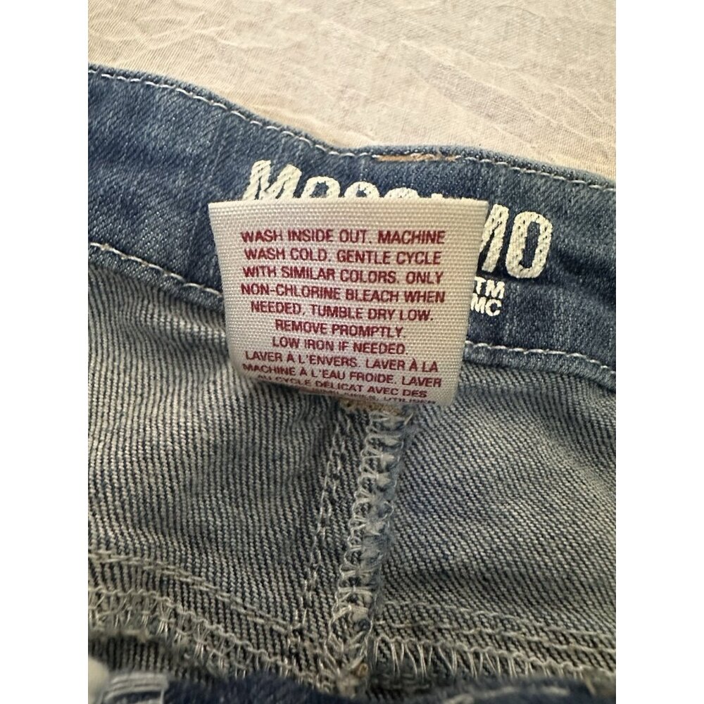 🌵4/$25 Mossimo Junior's Size 7 Blue Denim Shorts Embroidered Floral Cottagecore - Picture 3 of 8
